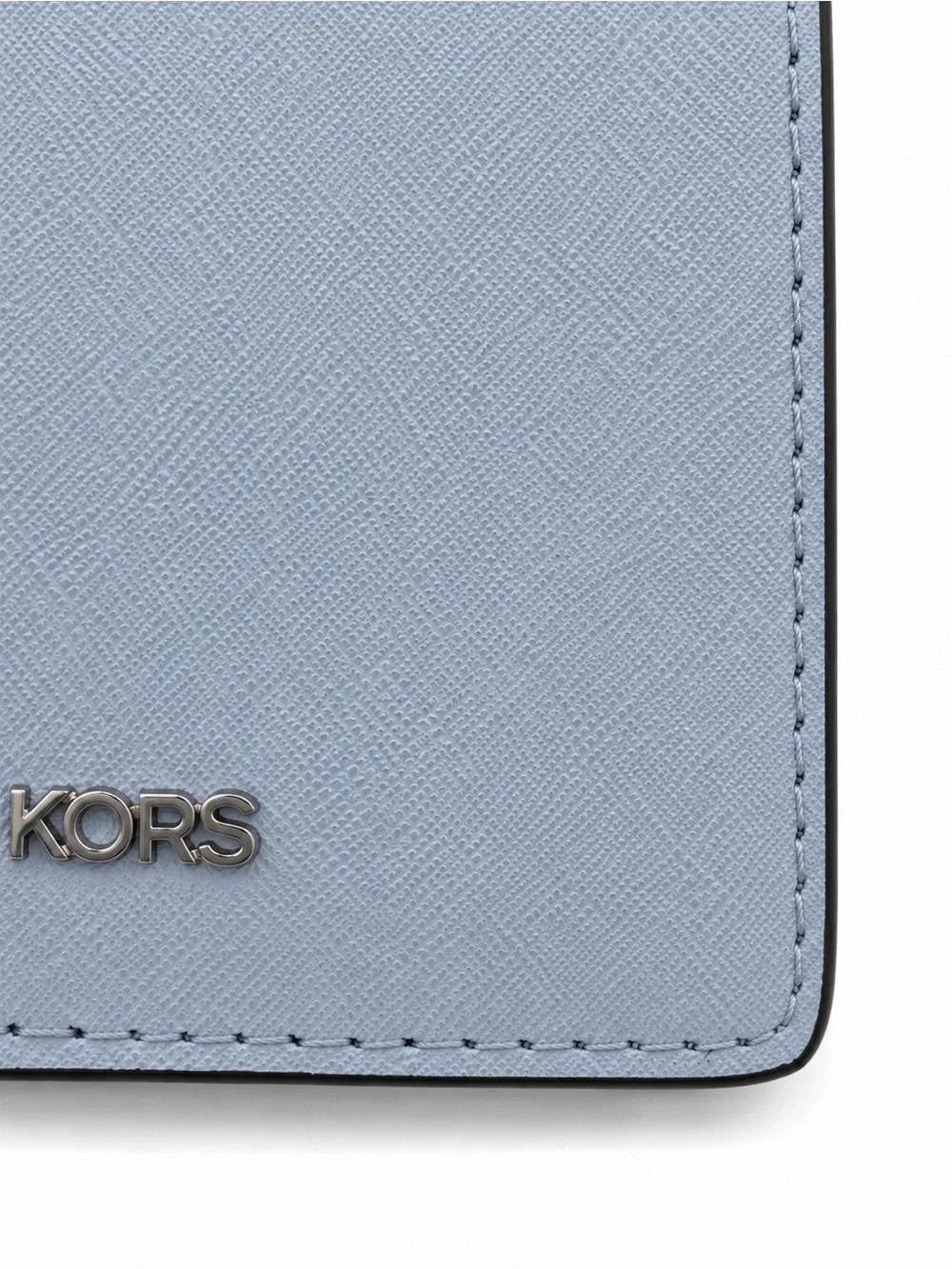 Michael Kors Jet Set Pale Blue Leather Slim Wallet Card Case NWT